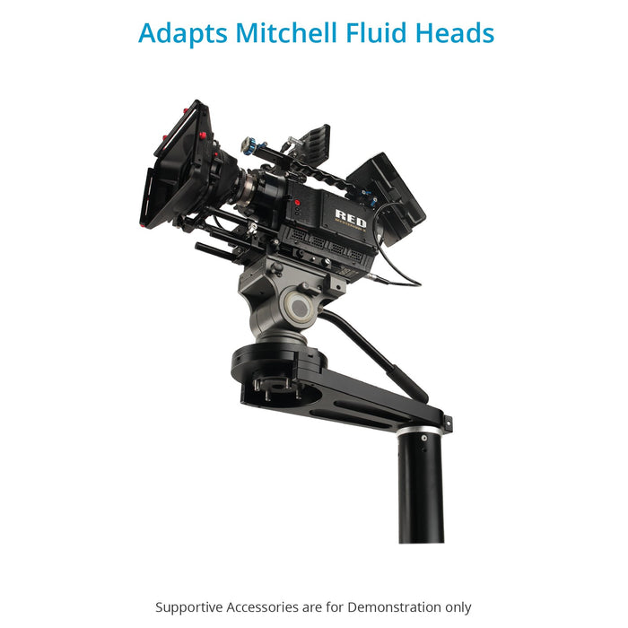 Proaim Camera Offset Euro/Elemac to Mitchell Adapter Bracket for Dolly, Bazookas & Jib Cranes| Payload 100kg/220lb