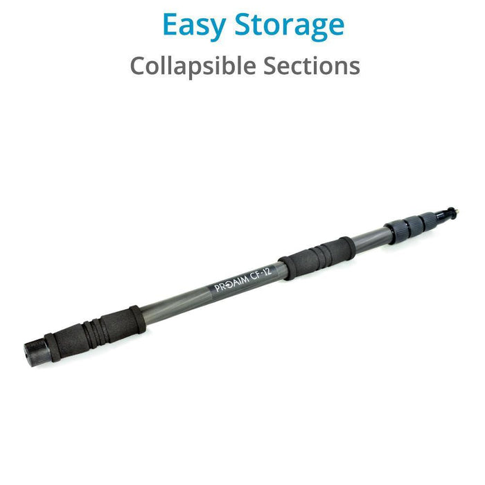 Proaim™ 12ft Carbon Fiber Boom Pole, 20ft Long XLR Cable