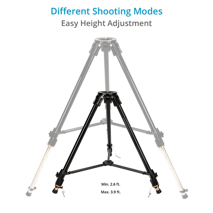 Proaim Gravity Heavy-duty Camera Tripod Stand - Mitchell. Flat | Payload - 300kg / 661lb