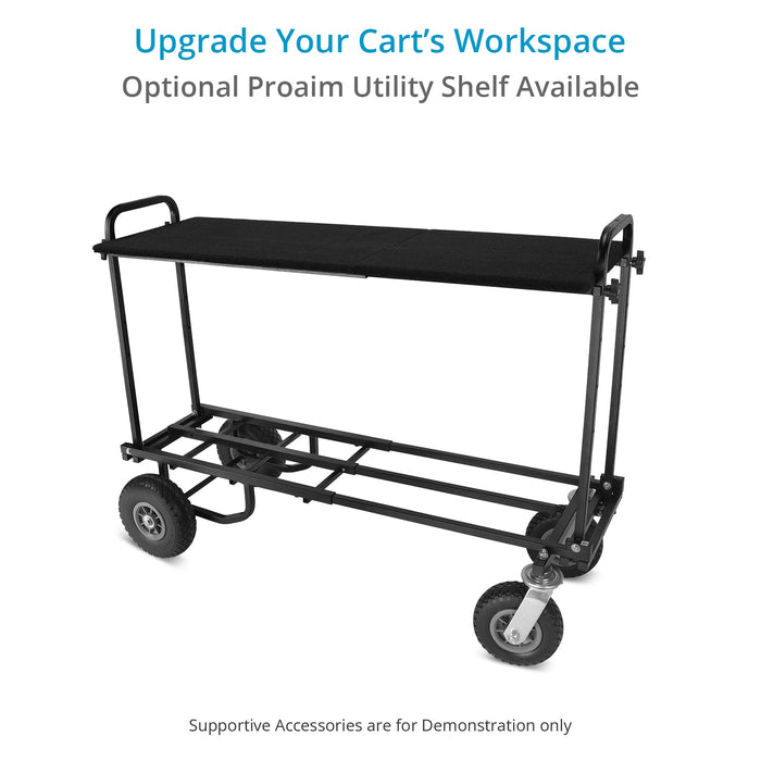 Proaim Vanguard Foldable Utility Cart w Garden Wheels | Professional All-Terrain Equipment Cart