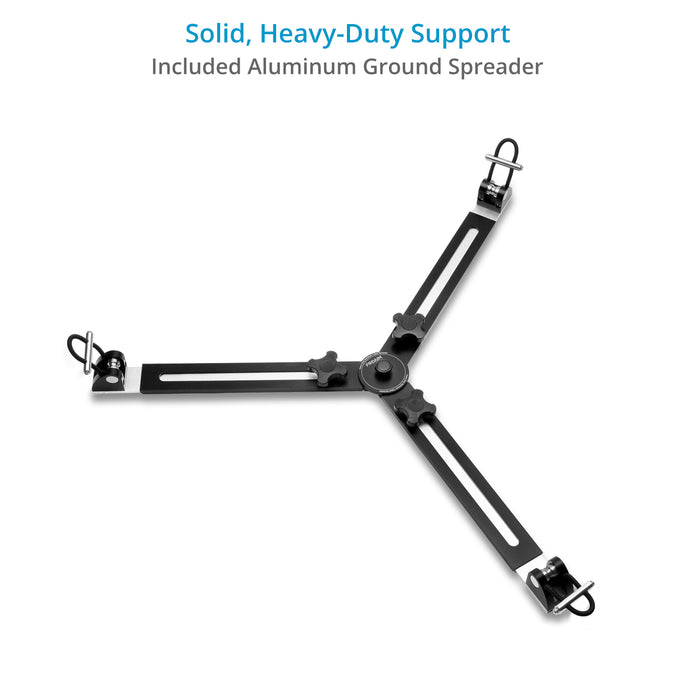 Proaim 5.6ft Air-Controlled Pedestal Stand with 100mm Bowl Camera Mount & Ground Spreader