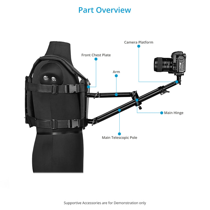 Flycam DSLR Camvest - Hands-Free Front & Rear Body Camera Mount Harness
