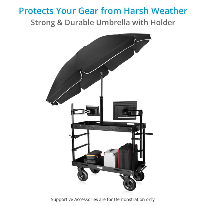 Proaim Umbrella (⌀84”) with Holder Stand for Video Production Camera Cart