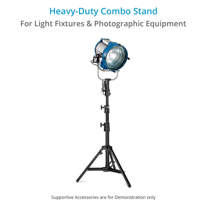 Proaim 6.8’ Low Ninja Double Riser Combo Stand for Light Fixtures & Photography Equipment