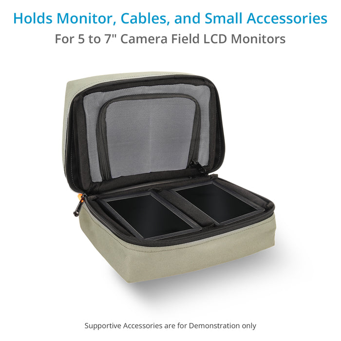 Proaim Cube Monitor Bag (Grey) for 5 to 7" Camera LCD Monitors & Small Accessories